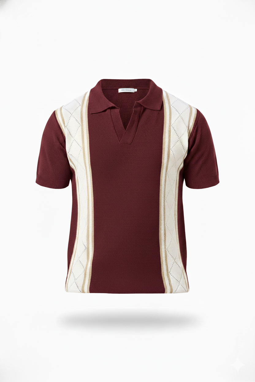 PLAYERA TEDJIDA CON DISEÑO DE ROMBOS