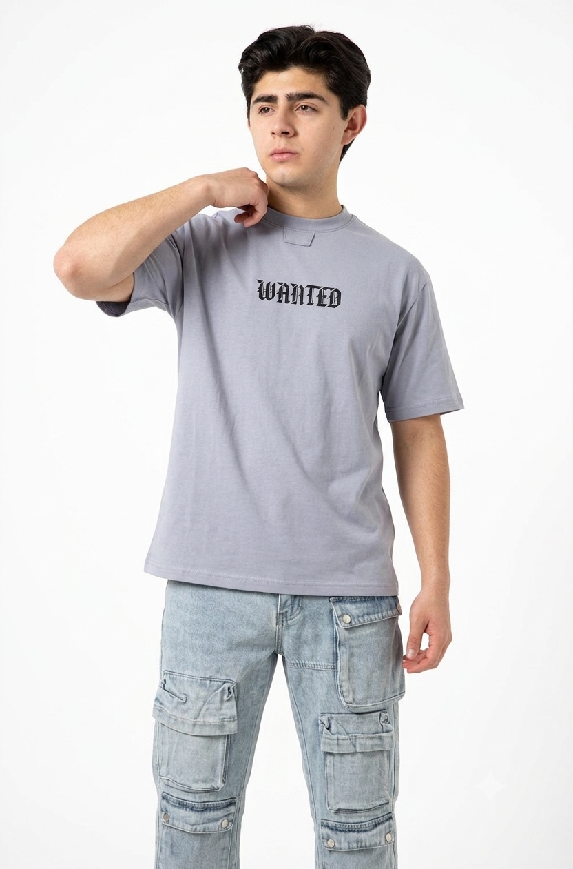 Playera Oversize Wanted