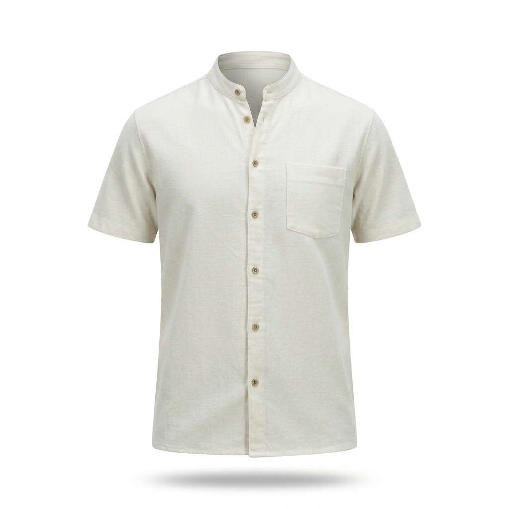 CAMISA DE LINO CUELLO MAO DB – Sofisticación Natural