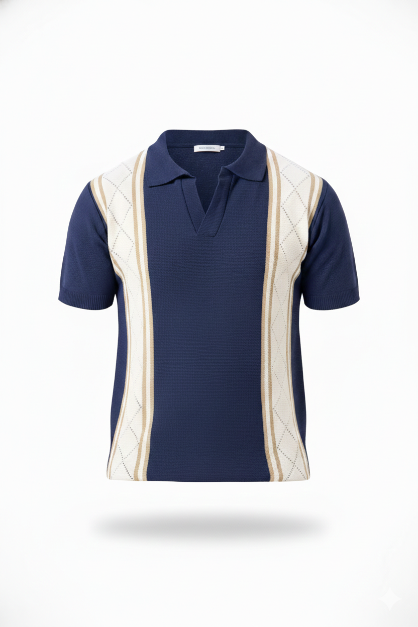 PLAYERA TEDJIDA CON DISEÑO DE ROMBOS