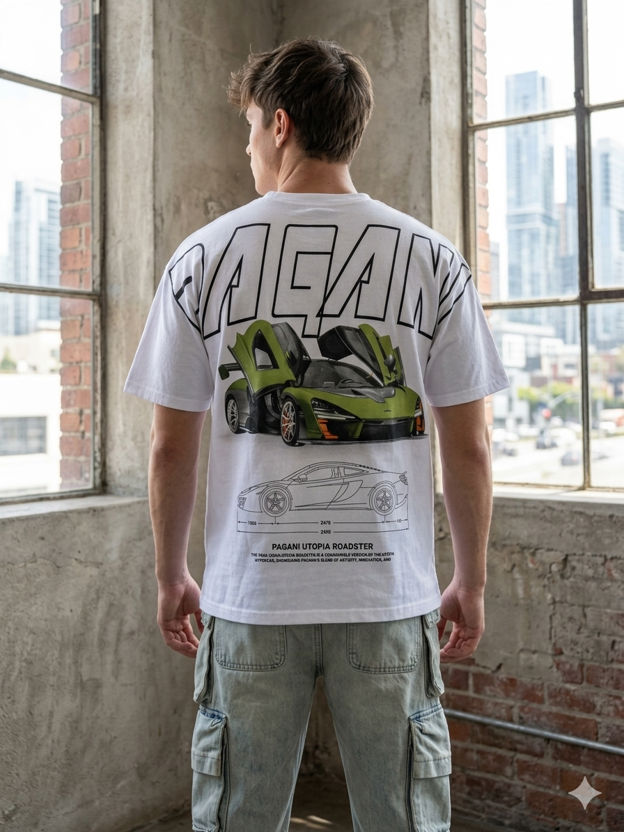 Playera Pagani Oversize – Potencia y Estilo en Cada Detalle