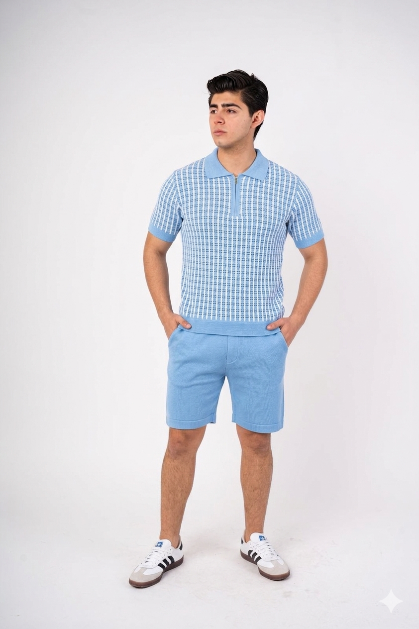 Conjunto Porto Rayado DB – Estilo Fresco y Sofisticado