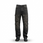 Pantalón Cargo Acid Wash Negro de Mezclilla Rígida Premium