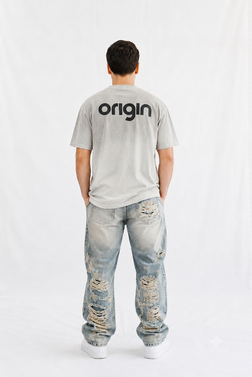 Playera Oversize Origin con Cadena – Street Style Premium