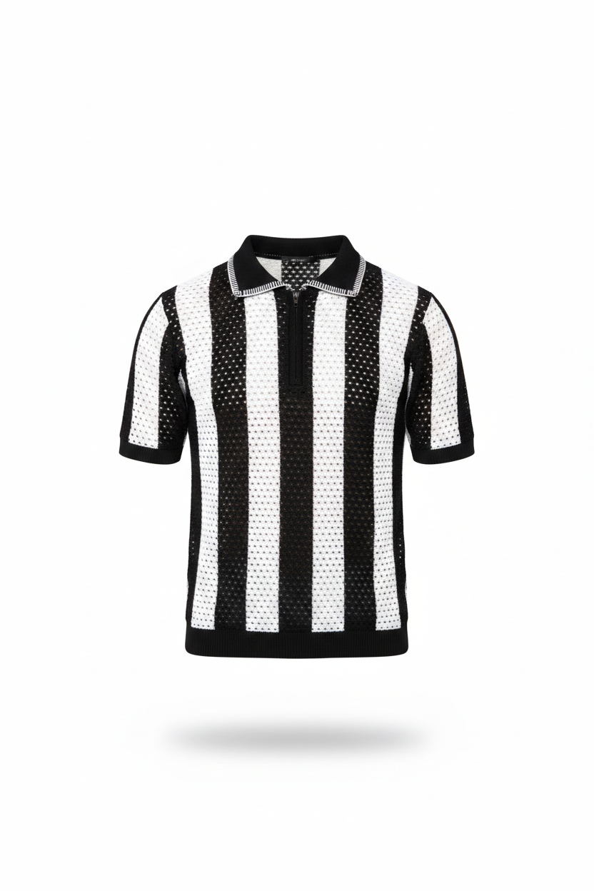 POLO DB CON CIERRE Y DISEÑO EN CUELLO