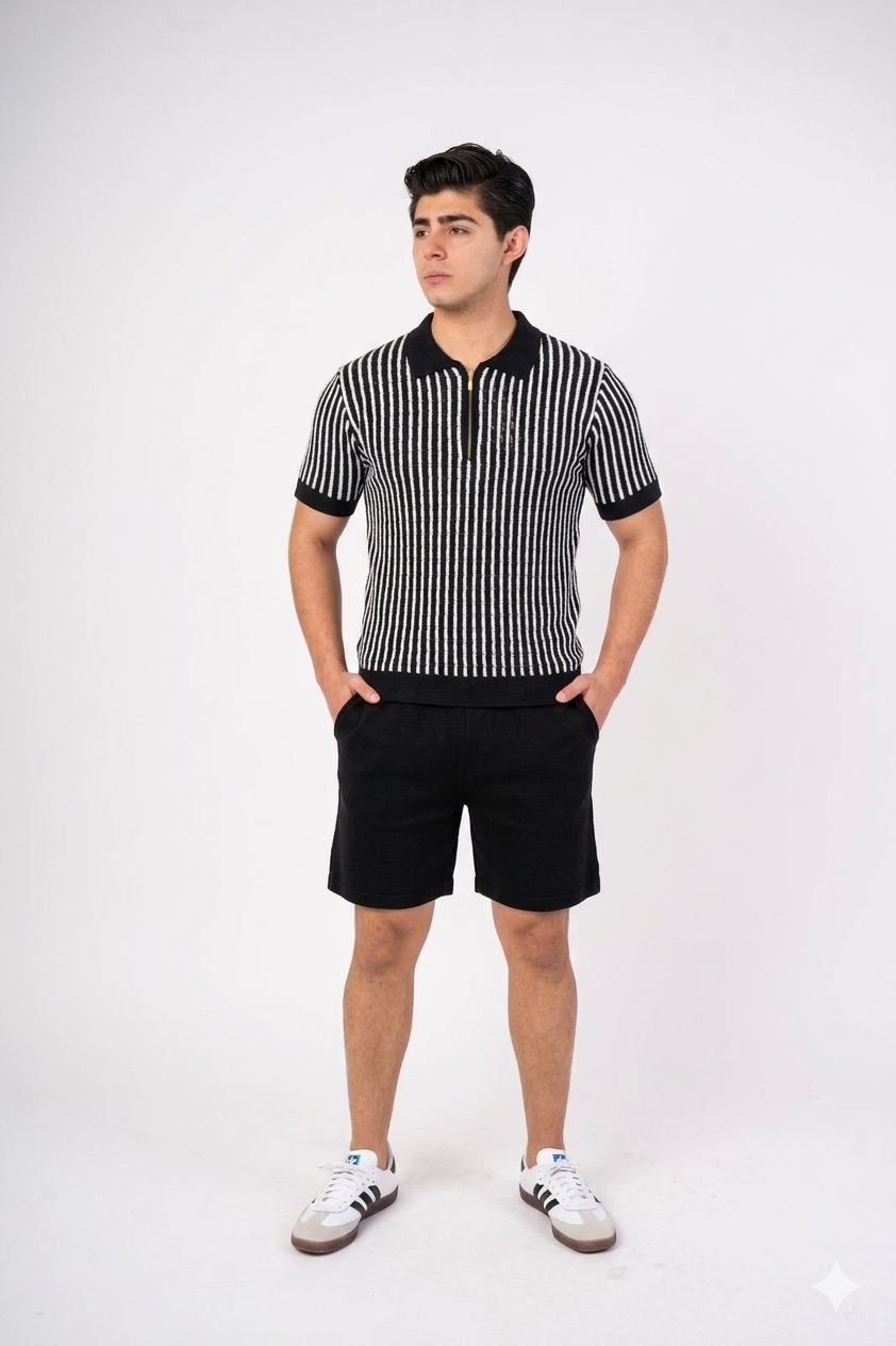 Conjunto Porto Rayado DB – Estilo Fresco y Sofisticado