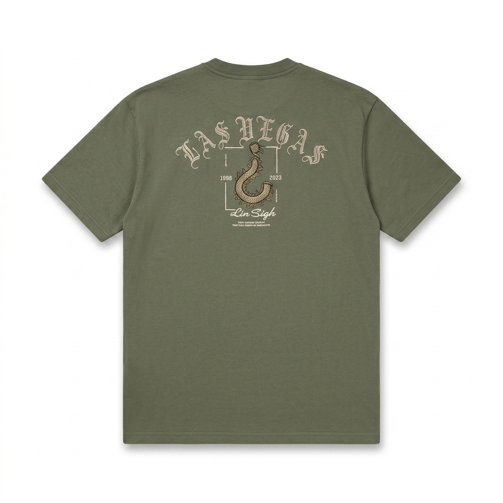 Playera Oversize “Las Vegas” – Estilo Urbano con Actitud Nocturna