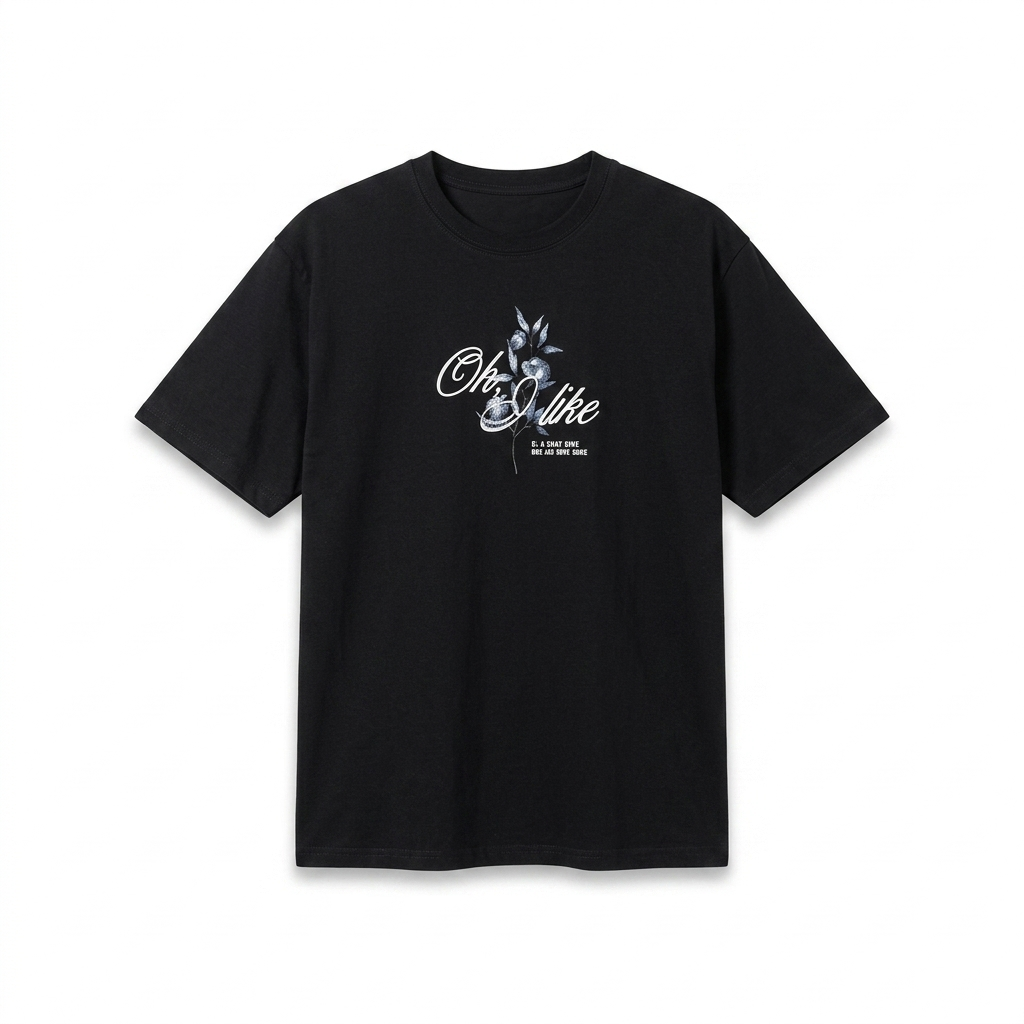 Playera “Oh, I Like” Oversize – Estilo Relajado con Actitud