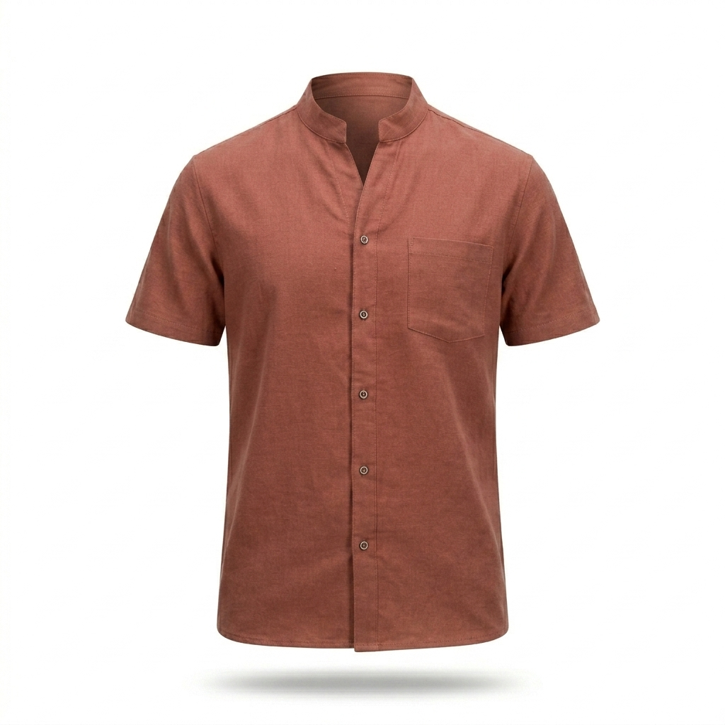 CAMISA DE LINO CUELLO MAO DB – Sofisticación Natural