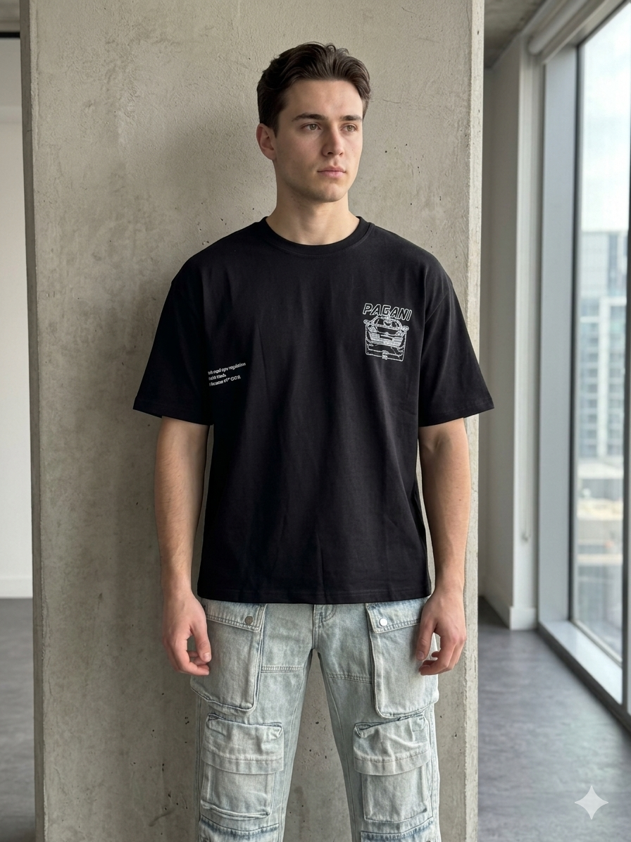 Playera Pagani Oversize – Potencia y Estilo en Cada Detalle