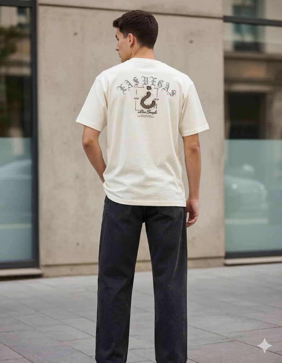 Playera Oversize “Las Vegas” – Estilo Urbano con Actitud Nocturna
