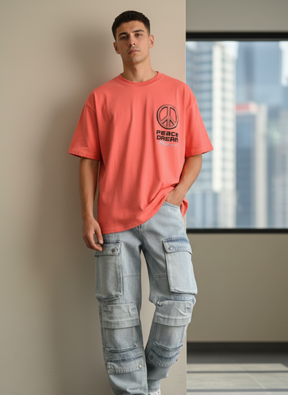 Pantalón Cargo Mezclilla