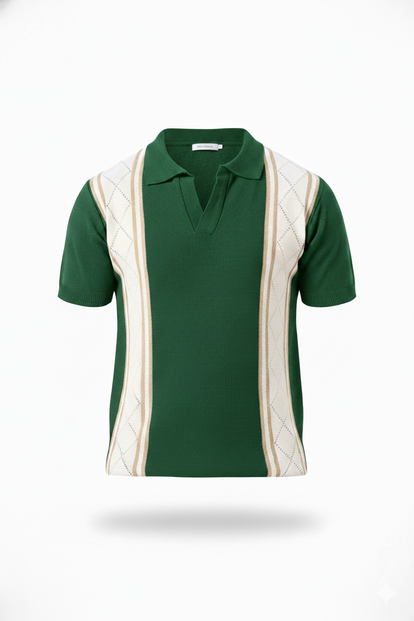 PLAYERA TEDJIDA CON DISEÑO DE ROMBOS