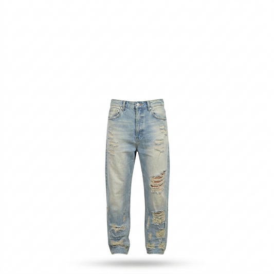 Pantalón Acid Wash de Mezclilla Rígida Premium
