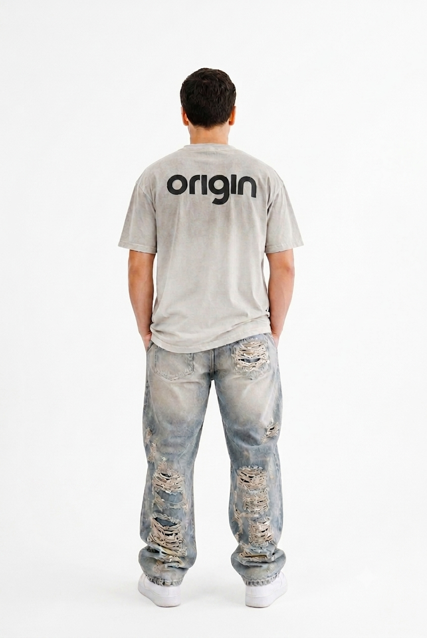 Playera Oversize Origin con Cadena – Street Style Premium