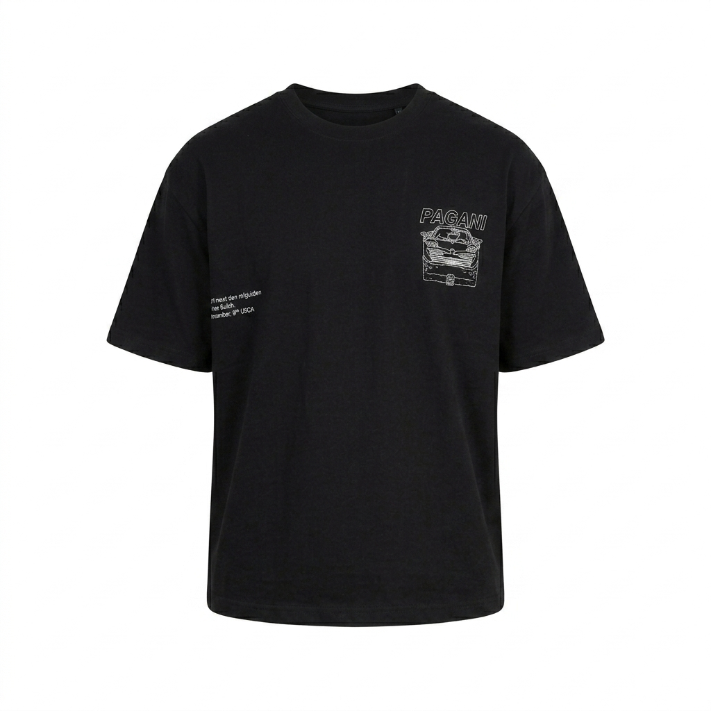 Playera Pagani Oversize – Potencia y Estilo en Cada Detalle