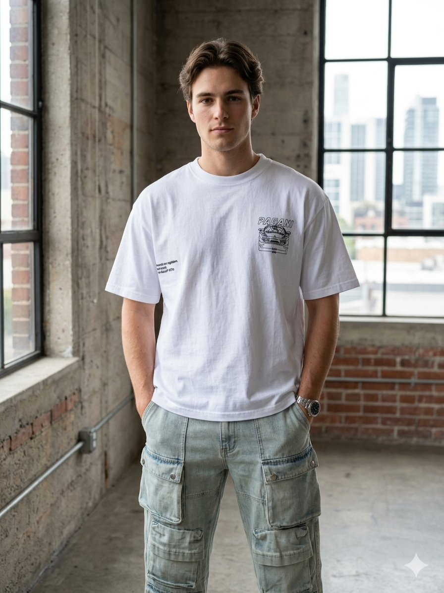 Playera Pagani Oversize – Potencia y Estilo en Cada Detalle