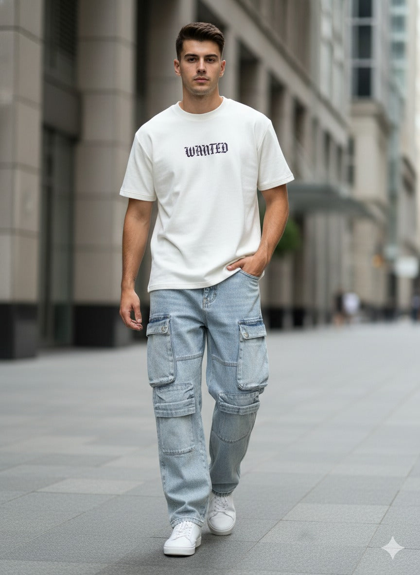 Playera Oversize Wanted