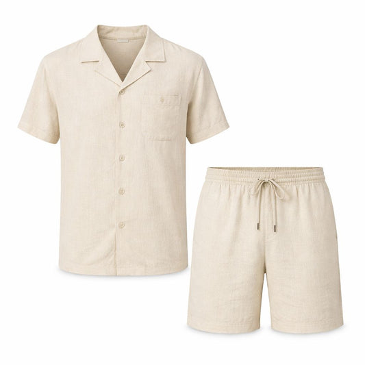 CONJUNTO DE LINO CAMISA Y SHORT