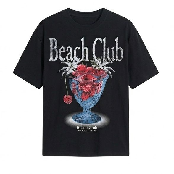 Playera Oversize Beach Club – Vibra Relax & Summer Style