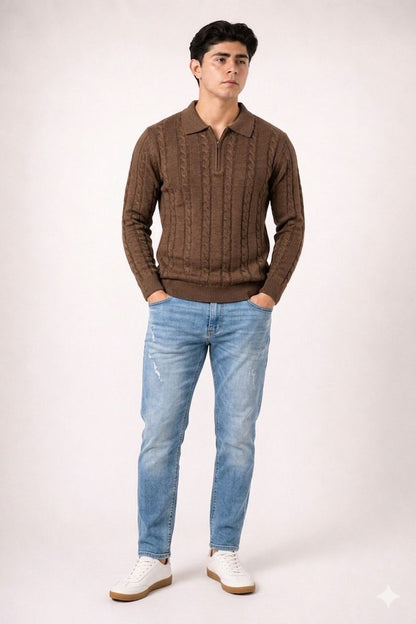 SUETER POLO TRENZA
