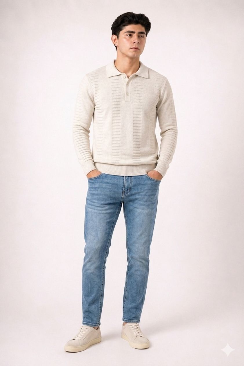 PLAYERA POLO DB CON BOTÓN ML