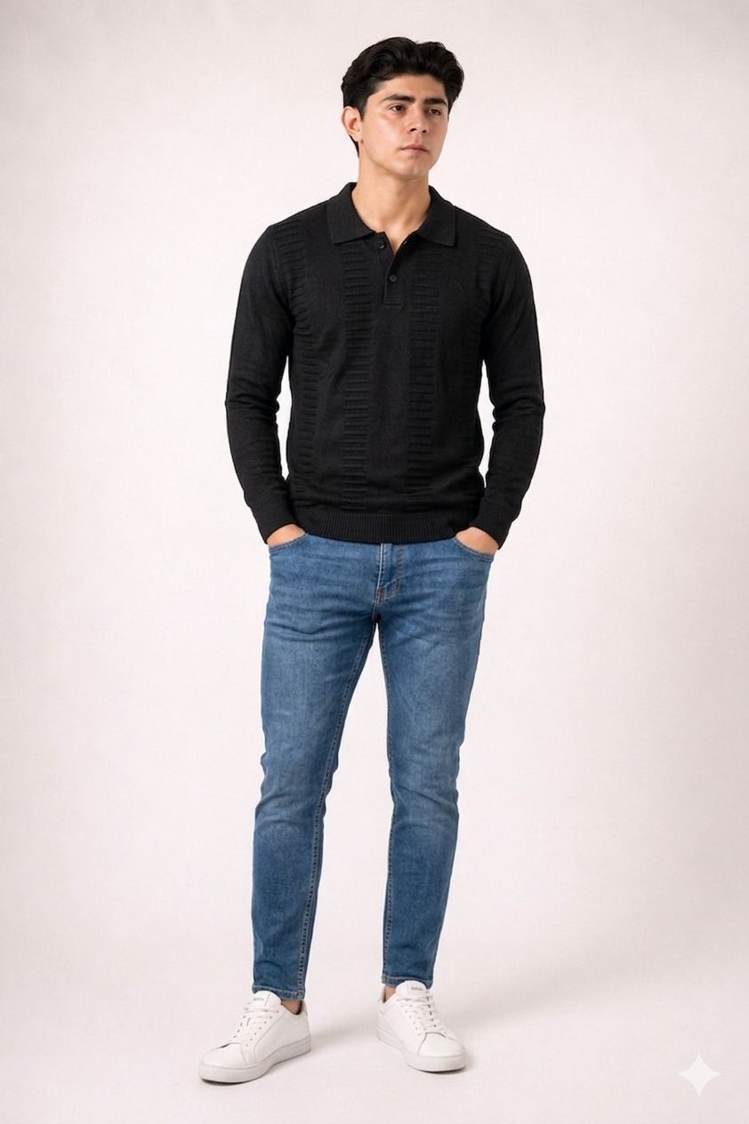PLAYERA POLO DB CON BOTÓN ML