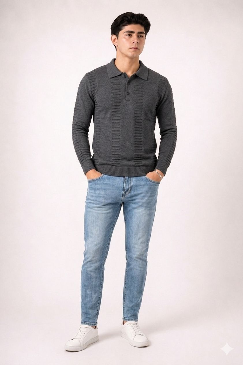 PLAYERA POLO DB CON BOTÓN ML