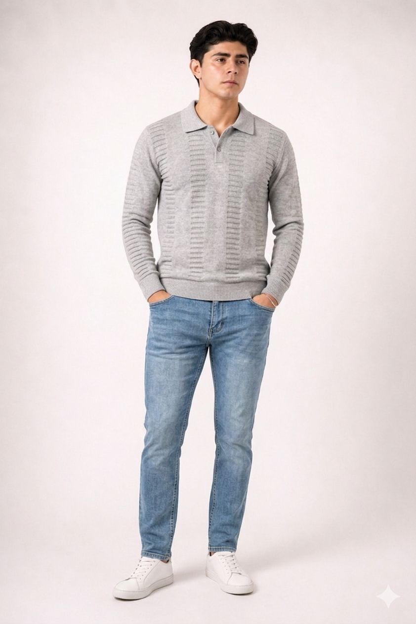 PLAYERA POLO DB CON BOTÓN ML