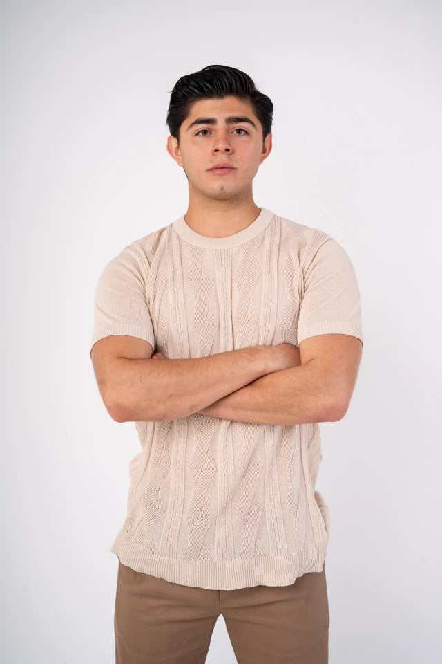 PLAYERA DE TEJIDO CON DISEÑO