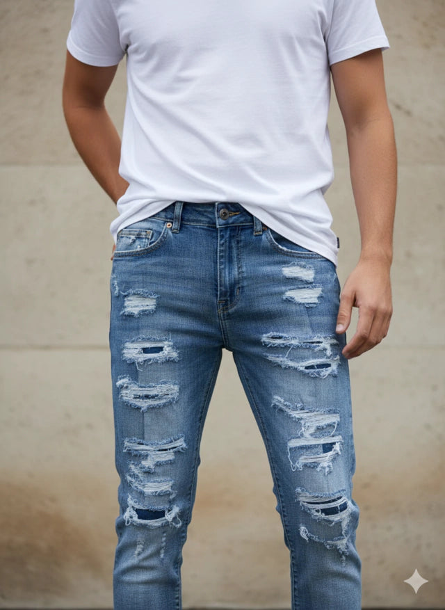 PANTALÓN ROTO C87 CORTE SLIM FIT