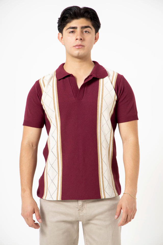PLAYERA TEDJIDA CON DISEÑO DE ROMBOS