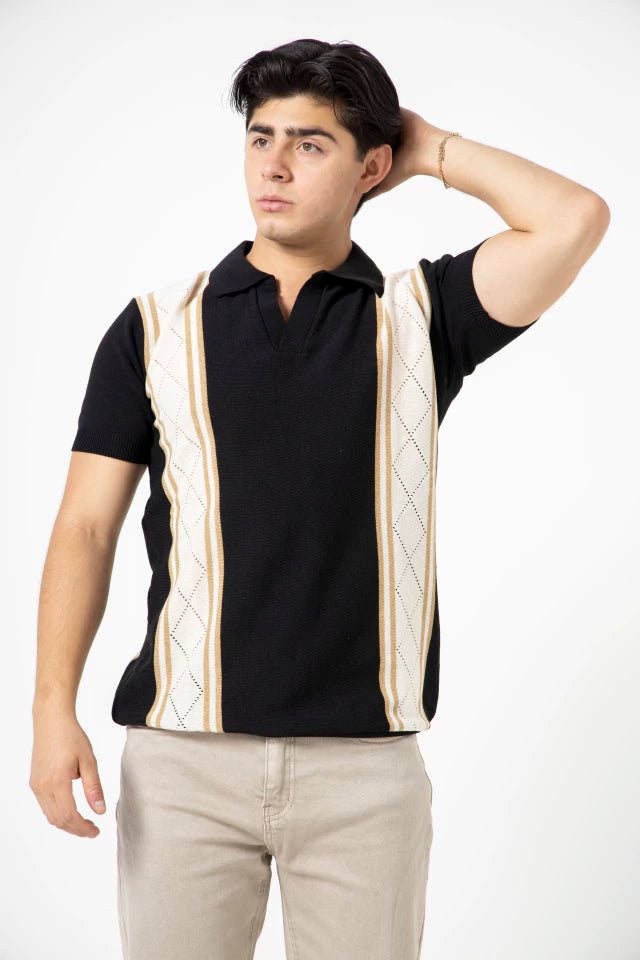 PLAYERA TEDJIDA CON DISEÑO DE ROMBOS